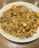 朝から元気を作る為のガッツリ炒飯！