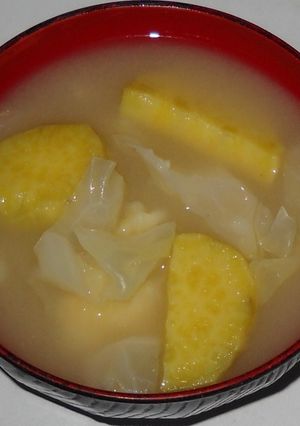 サツマイモとキャベツの味噌汁-レシピのメイン写真