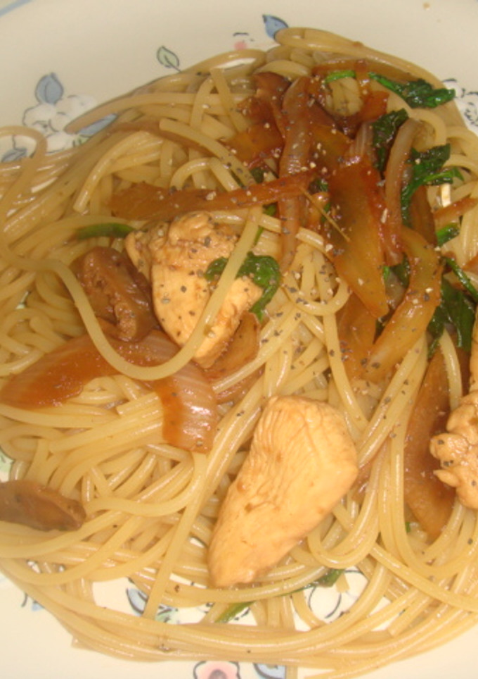 簡単♪鶏胸肉の和風パスタ柚子胡椒風味-レシピのメイン写真