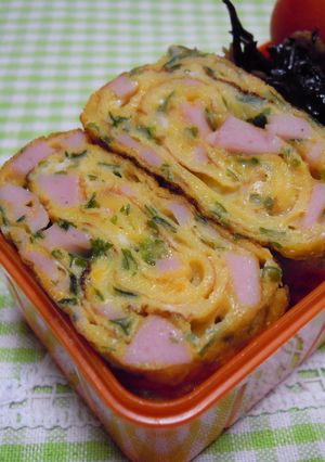 お弁当✿魚肉ソーセージと青海苔の卵焼き♡-レシピのメイン写真