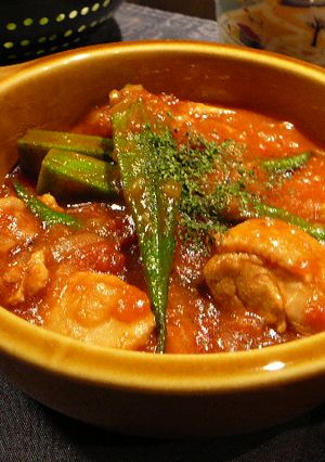 チキンとオクラのトマト煮込み-レシピのメイン写真