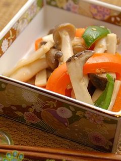 きのことパプリカのネギ塩炒め-レシピのメイン写真