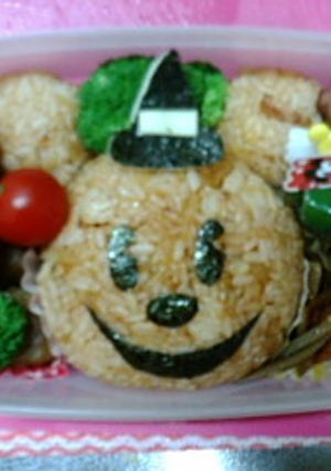 キャラ弁☆ハロウィンかぼちゃ☆ミッキー-レシピのメイン写真