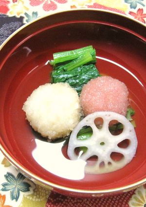 お正月✿ダイエット雑煮＝れんこん餅✿-レシピのメイン写真