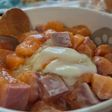 ほりにし&オリーブオイルの温玉サーモン丼