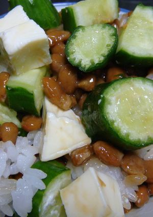 簡単～わさび納豆きゅうりチーズご飯♪-レシピのメイン写真