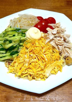 ごま油香る！ボリューム満点〜冷やし中華〜-レシピのメイン写真