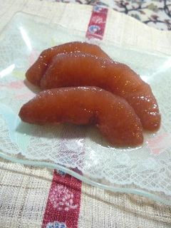 赤色がきれいな 梨の赤ワイン煮-レシピのメイン写真