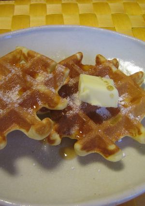 休日の朝に！カリサクワッフル♪-レシピのメイン写真
