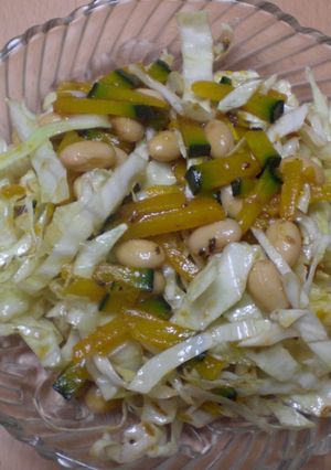 かぼちゃ大豆キャベツのサラダ-レシピのメイン写真
