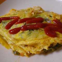 รูปของ 野菜沢山☆ほうれん草トマトチーズオムレツ