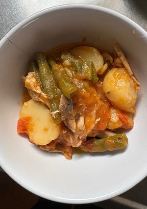 じゃがいもとインゲンと鶏肉のトマトソース-レシピのメイン写真