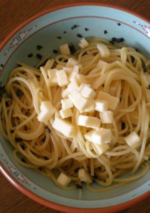 チーズと青ジソの実ペペロンチーノ風パスタ-レシピのメイン写真