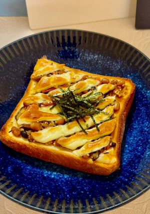 梅ポン生姜の納豆麹②のチーズトースト-レシピのメイン写真