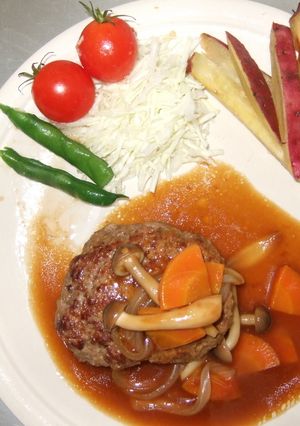 ～デミ風～きのこソースハンバーグ-レシピのメイン写真
