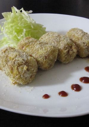 ノンオイル♪で食べ応えばっちりなコロッケ-レシピのメイン写真