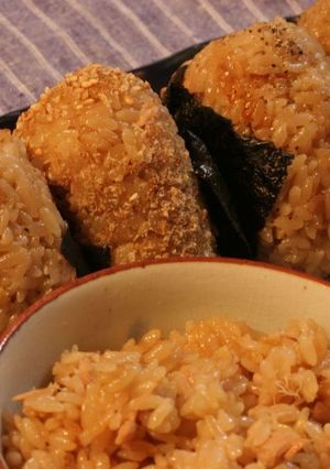 ツナの炊き込みご飯で、アレンジおにぎり！-レシピのメイン写真