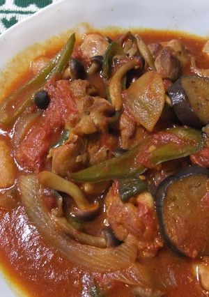 鶏肉のトマトソース煮込み♪-レシピのメイン写真