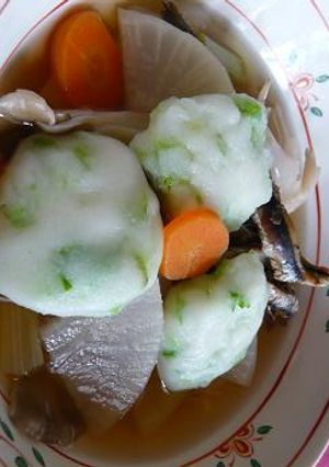 本格焼干しだしの　野菜たっぷり白玉汁-レシピのメイン写真