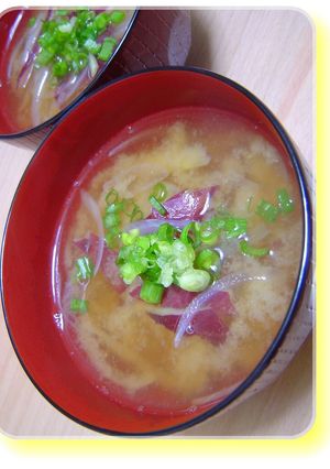 -さつま芋の皮^^味噌汁✿--レシピのメイン写真