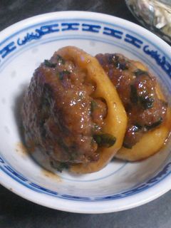 れんこん挽肉バーグ☆照り焼き風-レシピのメイン写真