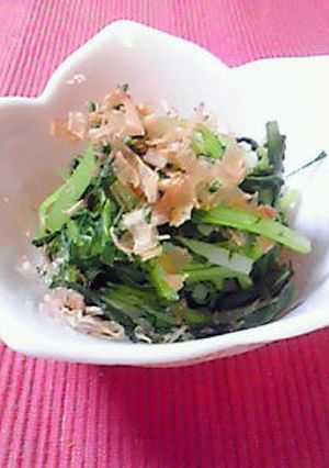 おつまみ☆みず菜と三つ葉のワサビあえ☆-レシピのメイン写真