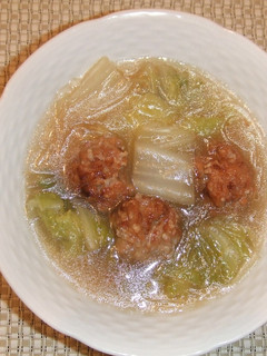 あったか♥白菜と豚団子の中華スープ-レシピのメイン写真
