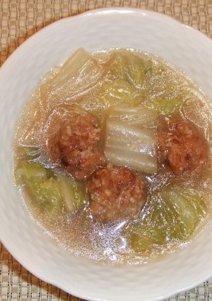 あったか♥白菜と豚団子の中華スープ-レシピのメイン写真
