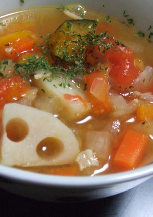 根菜たっぷり☆ほっこり冬のミネストローネ-レシピのメイン写真