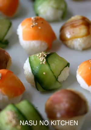 【カラフル野菜てまり寿司】-レシピのメイン写真