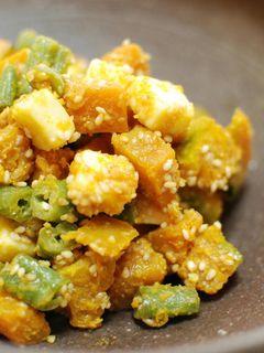 ほどけるチーズとカボチャの胡麻和え-レシピのメイン写真