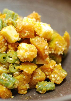 ほどけるチーズとカボチャの胡麻和え-レシピのメイン写真