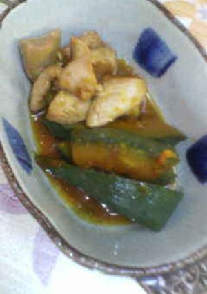 鶏胸肉とカボチャの煮物-レシピのメイン写真