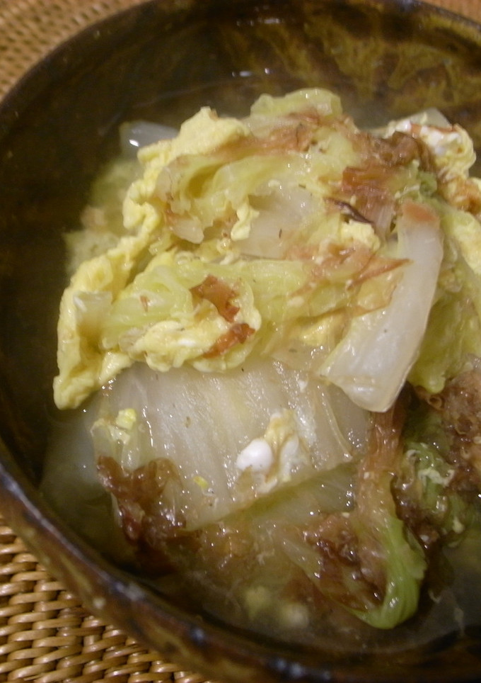☆簡単和食☆白菜のふわふわたまご閉じ煮-レシピのメイン写真