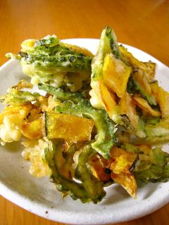 ゴーヤとかぼちゃのかき揚げ-レシピのメイン写真