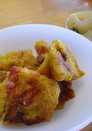 離乳食　かぼちゃのボリュームおやき-レシピのメイン写真