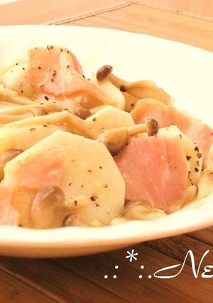 ∮にんにく風味✰里芋とベーコンの炒め煮∮-レシピのメイン写真
