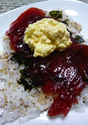 我が家の漬けマグロのタルタル丼☆-レシピのメイン写真