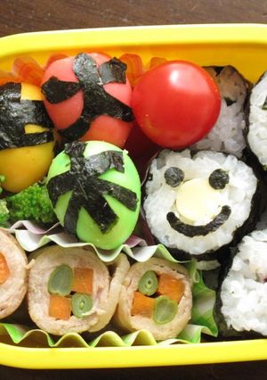 簡単キャラ弁☆シンケンジャー卵-レシピのメイン写真