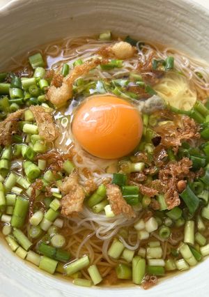 ネギ卵そうめん-レシピのメイン写真