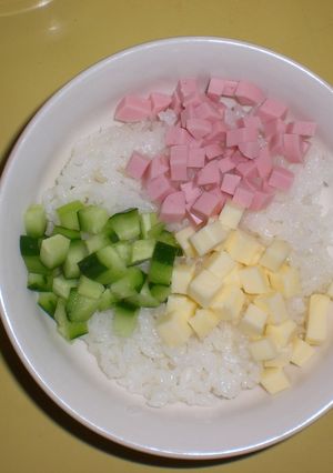 スマートチーズの簡単三色丼-レシピのメイン写真