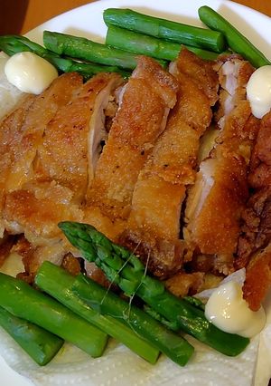 味付け塩だけ・油少なめ・鶏もも1枚揚げ!-レシピのメイン写真
