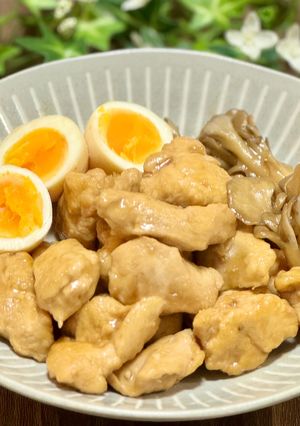 簡単☆ジューシー!鶏胸肉と舞茸のさっぱり味ぽん煮-レシピのメイン写真