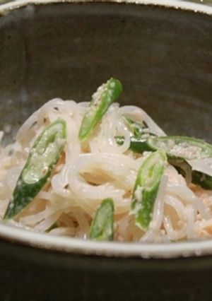 ヘルシー♪糸コンとインゲンの明太マヨ-レシピのメイン写真