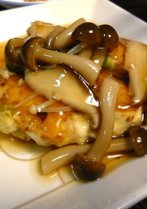★枝豆つくねのきのこあんかけ★-レシピのメイン写真