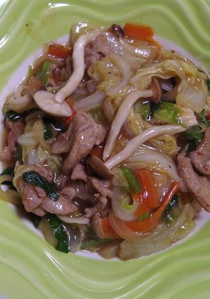 白菜と豚肉のにんにく炒め♪-レシピのメイン写真