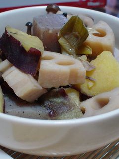 さつまいも・れんこん・しめじの秋煮物-レシピのメイン写真