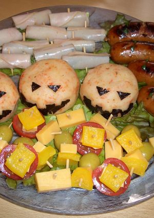 ハロウィンのマッシュポテトとオードブル-レシピのメイン写真