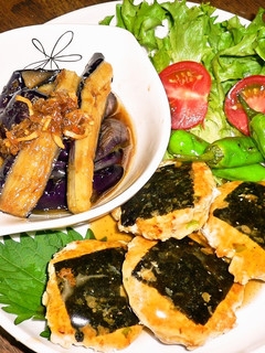 鶏つくねハンバーグの磯辺焼き♪-レシピのメイン写真