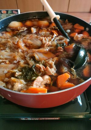 豚肉と鶏肉のすき焼き味風-レシピのメイン写真